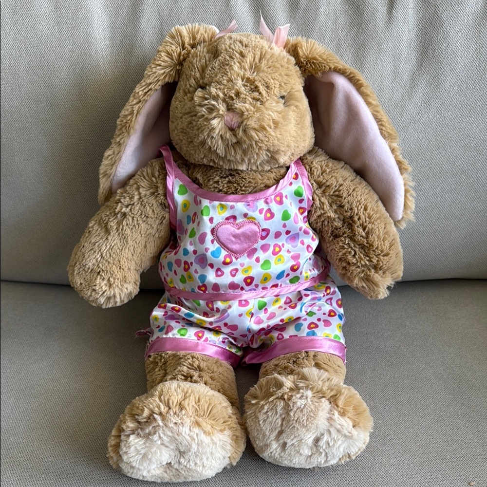 Build-A-Bear Bunny in Pajama outfit
